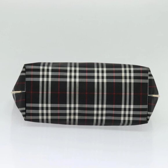 BURBERRY Nova Check Tote Bag Nylon Black Gold Auth bs24753 - Picture 7 of 16
